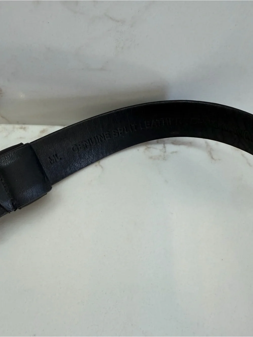 Vintage Black Leather Belt Silver Why CB Ed Buckle Women’s Size Med LRG